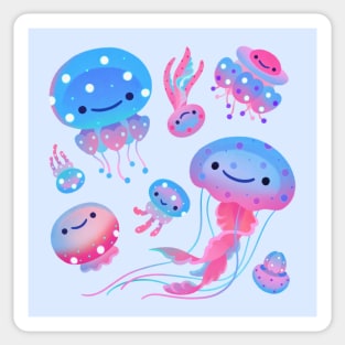 Polka dot jellyfish Sticker